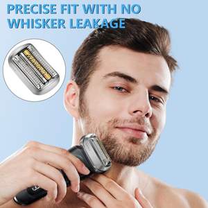 Cabezal de Repuesto de Doble Cuchilla para Afeitadora Eléctrica Compatible con la Afeitadora Mti Grooming, Plateado, para Uso Facial y Corporal, Lavable - Product Image 2