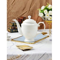 Précieux Céramique 6 pièces Théières Bouilloire Design Unique avec Céramique Café Tasse À Thé Soucoupe Ensembles Porcelaine Vintage Café Thé Ensemble