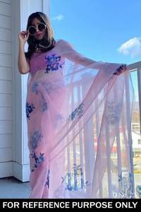 Collection de créateurs indiens et pakistanais nouvelle séquence broderie Georgette Saree Blouse pour femmes pour les mariages et les fêtes en gros - Product Image 3