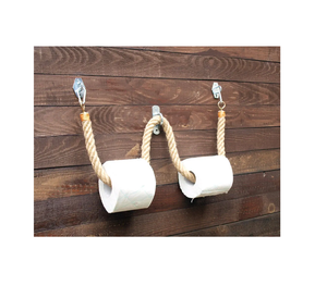 Porte-rouleau de papier de soie en corde personnalisé solide excellente qualité pièce en métal crochet cintre corde porte-rouleau de papier de soie - Product Image 6