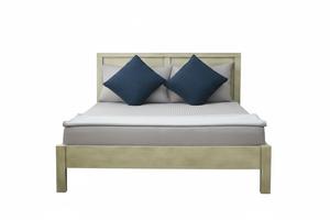 Cama de madera maciza de pino gris moderna de alta calidad, la mejor plataforma de cáscara de tamaño completo, muebles de dormitorio - Product Image 5
