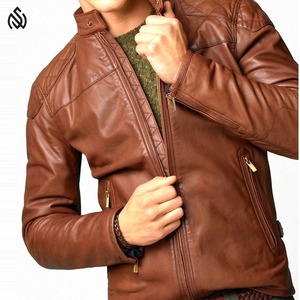 Veste d'hiver en cuir de vachette véritable de qualité supérieure, style motard, veste d'hiver en cuir personnalisée à la mode pour hommes - Product Image 1