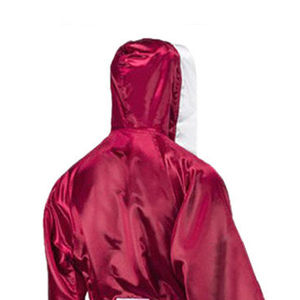 OEM 2024 logotipo personalizado y etiqueta de longitud completa bata de boxeo con capucha negro/blanco medio precio al por mayor bata de boxeo también personalizada - Product Image 6