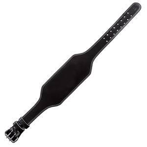 Heavy Durable Grueso Cuero genuino fitness Gimnasio Cinturones Cinturón de entrenamiento de cuero 6 pulgadas Negro - Product Image 3