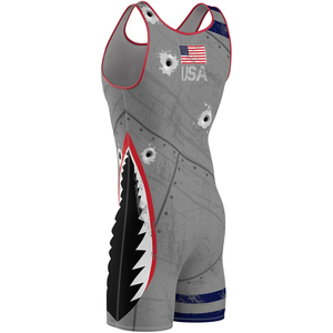 ชุดมวยปล้ำแบบแห้งเร็ว คอลเลคชั่นยูไนเต็ดเวิลด์ คุณภาพสูง ไซส์พลัส สีตามสั่ง ผลิตจากโพลีเอสเตอร์ พร้อมบริการพิมพ์โลโก้ตามแบบ - Product Image 2