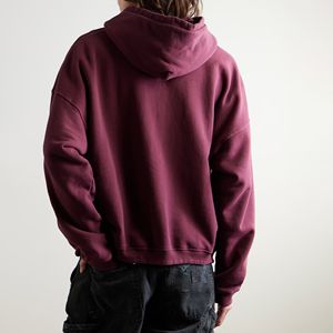 Pull-over à capuche tricoté en coton épais unisexe avec doublure pour l'hiver Sweatshirt à capuche pour femmes imprimé OEM personnalisé - Product Image 4