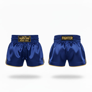 Shorts de Entrenamiento de Muay Thai Unisex al por Mayor, Logotipo Personalizado en la Espalda, Satén de Secado Rápido y Transpirable - Product Image 1