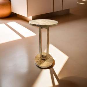 Table d'extrémité en bois rétro de style moderne fait à la main - Product Image 3