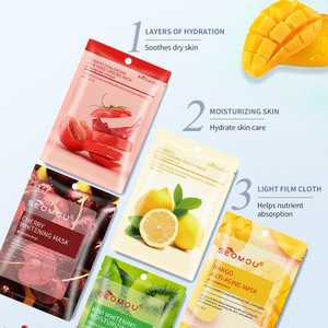 Authentic Beauty Fruit Sheet Mask <b>For</b> Moisturizing And Hydrating Mask Korean Natural Cotton Facemask Beauty Product - Product Image 5