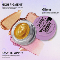 Fard à paupières liquide scintillant et lumineux, waterproof, hautement pigmenté, estompable, pour les soirées glamour, logo personnalisé OEM
