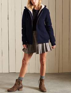 Veste à capuche doublée Sherpa avec fermeture éclair décontractée manteau pour femmes vêtements d'extérieur pour hommes - Product Image 3