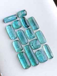 Turmalina Azul Natural Grado AA+, Cabujón Raro de Color Azul Profundo con Cambio de Color para Anillos, Colgantes, Pendientes, Pulseras, Joyería Fina - Product Image 2