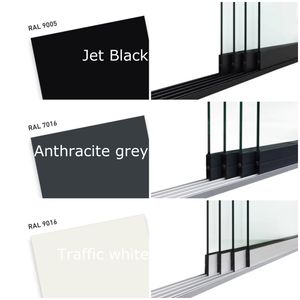 Système de mur coulissant en verre approuvé CE <span class=keywords><strong>RAL</strong></span> 7016 9005 <span class=keywords><strong>9016</strong></span> Portes coulissantes en verre pour véranda, gazebo, pavillon, pergola, maison en bois - Product Image 3