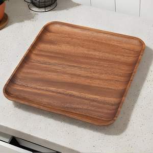 Assiettes de service en bois naturel de haute qualité, écologiques - Style moderne et luxueux pour les fêtes - Product Image 3