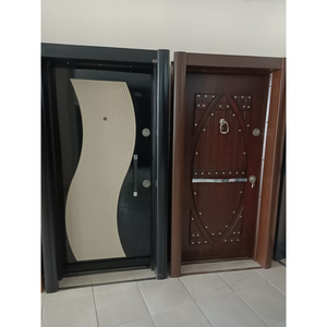 Puertas exteriores de acero de cobre modernas de alta calidad para entrada frontal de Villa y apartamento de lujo con apariencia de piedra - Product Image 1