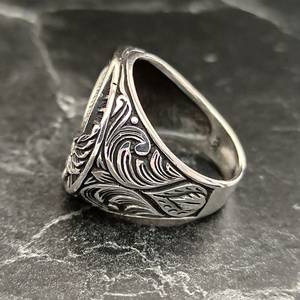 Bague Aigle Ailé pour Homme en Argent Sterling avec Turquoise, Bijou Aigle Volant, Style Oiseaux et Animaux, Cadeau Idéal - Product Image 4