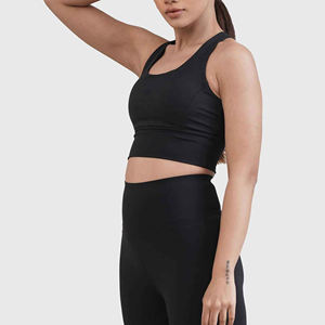 Soutien-gorge de sport TikTok tendance, sexy, à col haut, personnalisé, pour filles, vêtements de sport, haut de soutien-gorge, 2024, sublimation personnalisée, logo uni pour femmes - Product Image 2