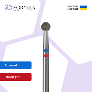หัวเจียรเพชรสำหรับเครื่องตะไบเล็บมืออาชีพ ขนาด 3.5 มม. สีน้ำเงิน+แดง สำหรับการดูแลผิวหนังบริเวณจมูกเล็บ - Product Image 1