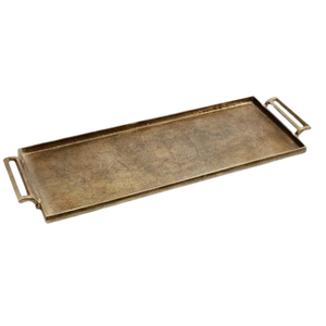 Bandeja de mesa de cocina, platos de vajilla, plato de Metal de bronce, bandeja decorativa para servir alimentos, mesa de comedor - Product Image 1