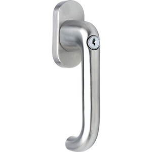 Stainless Steel U-Shape Matt 20-40mm <b>Lockable</b> Window Handle for Furniture DENI - Product Image 1