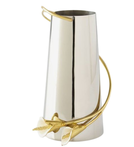 Jarrón metálico de alta venta, suministros minimalistas a granel, tubo terminado en plata, diseño múltiple, sala de estar, decoración del hogar, jarrón de Metal - Product Image 3