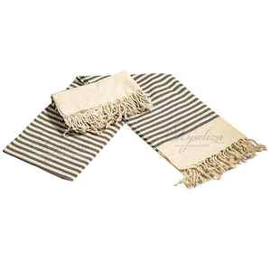 Serviette Peshtemal légère à séchage rapide pour voyage Texture douce coutures fortes toucher confortable serviette de plage en coton personnalisable - Product Image 3