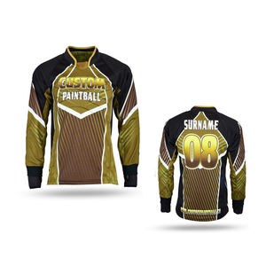 OEM personalizado de alta calidad de poliéster Paintball Jersey mejor nueva serigrafía cuello redondo Unisex Top para adultos logotipo personalizado - Product Image 6