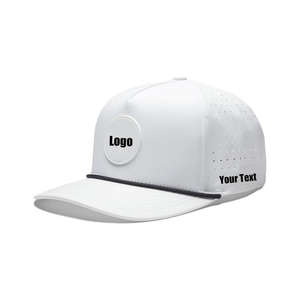 Casquette de golf unisexe en tissu Oxford, imperméable, respirante, avec trous découpés au laser, style sportif, 5 panneaux, visière légèrement incurvée, cordon personnalisé, casquette de soleil - Product Image 5