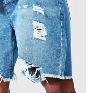 Ropa de calle de verano personalizada, medio pantalón corto Vintage, pantalones cortos de trabajo sueltos, pantalones cortos de moda para hombre, pantalones cortos vaqueros holgados para hombre - Product Image 5