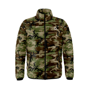 Mens Canvas Formal Solid <b>Padded</b> Puffer Jacket Warm Winter Bubble Coat O-<b>Neck</b> Zipper Closure Custom Design ODM - Product Image 3