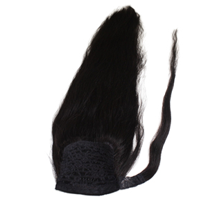 Extensión de cola de caballo invertida dibujada doble de trama vietnamita hermosa envoltura Natural alrededor del cordón cabello humano de alta calidad - Product Image 3