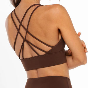 เสื้อชั้นในกีฬาคุณภาพสูงสำหรับผู้หญิงไซส์ใหญ่ รุ่นใหม่ ขายส่ง เสื้อออกกำลังกาย ฟิตเนส โยคะ สำหรับวิ่งกลางแจ้ง แบบไร้ตะเข็บ - Product Image 4