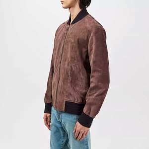 2025 nueva primavera y otoño nueva chaqueta de vuelo de bombardero para hombre, chaqueta de Color sólido con logotipo bordado personalizado de tela de nailon para hombre - Product Image 5