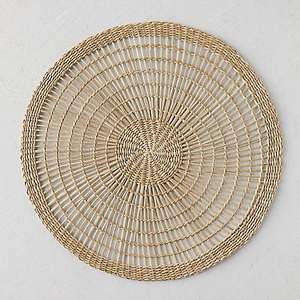 แผ่นรองจานถักจากฟางธรรมชาติ ขนาด 36 ซม. สำหรับตกแต่งโต๊ะอาหาร ของตกแต่งงานแต่งงานบนโต๊ะอาหารจากธรรมชาติ ปี 2024 - Product Image 2