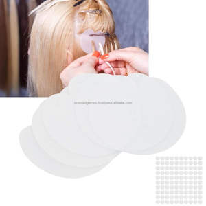 Meilleur protecteur de chaleur pour les extensions de cheveux 50pcs Boucliers ronds Feuille d'isolation Protecteur Échelle Marque Pointe Kératine Styling Tool - Product Image 6