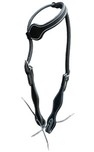 Haute qualité en cuir occidental noir une oreille Headstall équestre Tack ensemble collier de tête en gros équitation produits en cuir - Product Image 4