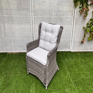 Fauteuil de jardin moderne en rotin tressé marron, imperméable, avec coussin, pour balcon extérieur, idéal pour la salle à manger et l'hôtellerie - Product Image 4