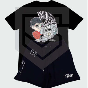 Conjunto de 2 piezas de verano 2025 para hombre, chándal de Fitness informal personalizado con camiseta de manga corta transpirable, pantalones cortos para entrenamiento informal - Product Image 1