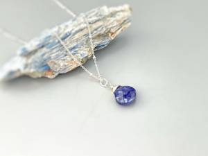 Collar con Colgante de Piedra Lunar Azul, Hecho a Mano en Plata de Ley, Joyería de Piedra de Nacimiento de Junio, Cadena Boho para Boda o Regalo para Mamá, Esposa, Novia - Product Image 2