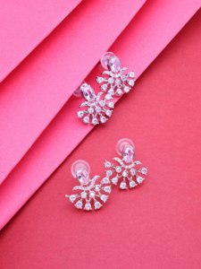 Combo AD Stud Pendientes chapados en oro rosa y plata Moda de moda Lujo Uso diario Joyería de aleación - Product Image 2