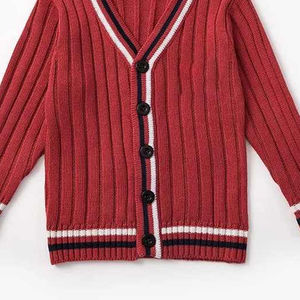 High Quality <b>Oversized</b> V-Neck Knitted <b>Cardigan</b> Sweater For Casual Winter Style Autumn Sweater With Front Logo - Product Image 6