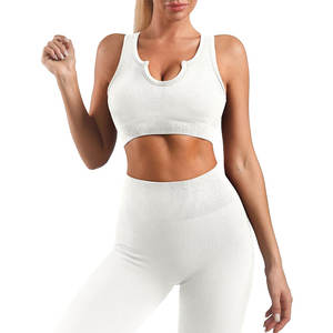 Nuevo Conjunto Deportivo de Dos Piezas para Mujer, Ligero, Sólido, Personalizado, para Gimnasio y Yoga, Talla Grande, Sin Costuras, Ecológico, Transpirable - Product Image 6