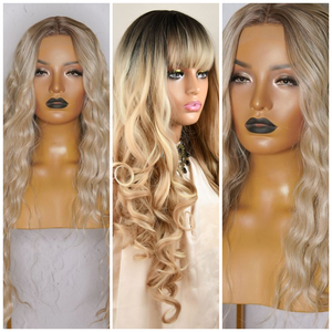 Luxe pour Blonde Perruque Complète pour Dentelle Transparent Double Dessiné 100% Remy Cheveux Humains Aspect Cuir Chevelu Naturel - Product Image 1