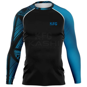 Camiseta Deportiva de Manga Larga para Hombre, Tejido Elástico Suave, MOQ Bajo, para Entrenamiento de Lucha, MMA, Fitness, Gimnasio, Secado Rápido - Product Image 2