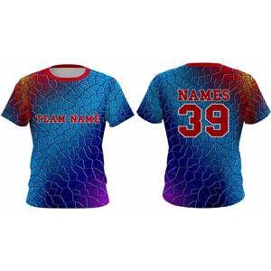 Camiseta de Softbol Personalizada 22, Transpirable, de Poliéster, con Impresión por Sublimación, Logotipo Cosido, Patrón en Blanco, Talla XL - Product Image 1