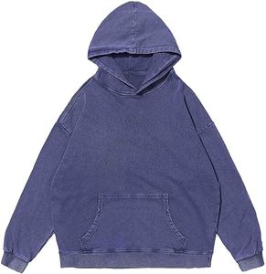 100% Original Unisex invierno Sudadera con capucha Boomletcorp algodón-poliéster tela patrón sólido gota hombro diseño liso teñido para hombres - Product Image 1
