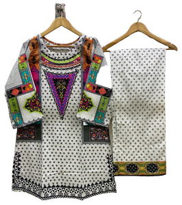 2024 pakistanais prêt à l'emploi Salwar Kameez pour dames dames brodées pelouse/coton costumes grande taille ODM approvisionnement - Product Image 5