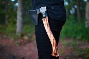 Handmade Damascus Steel Pizza <b>Axe</b> with Wood Handle Custom Logo Outdoor <b>Camping</b> Hatchet Factory Direct Supply drop shipping <b>axe</b> - Product Image 3