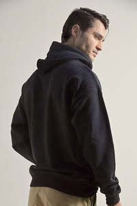 Sudadera con Capucha Negra Estilo Urbano, Poliéster/Algodón, 450 GSM, Corte Regular, Diseño de Grafiti Bordado e Impreso, Todos los Colores - Product Image 3