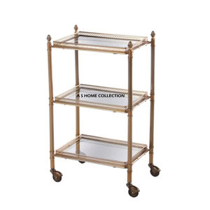 Carrito de Metal de 3 niveles para servir alimentos con carrito de comedor, almacenamiento de cocina, portavasos, accesorio para restaurante y Hotel - Product Image 1